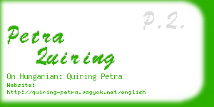 petra quiring business card
